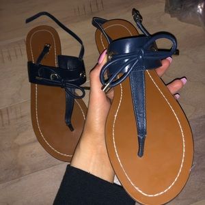 KATE SPADE NAVY AND TAN SANDALS